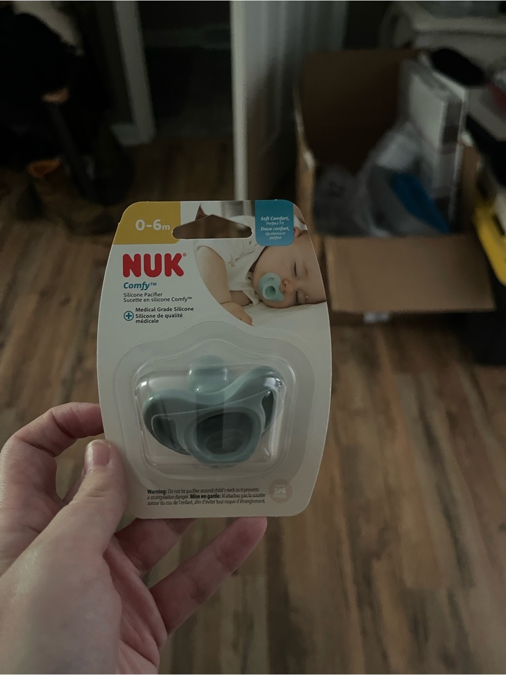 NUK Comfy Silicone Pacifier 0-6 Months - Sage Green